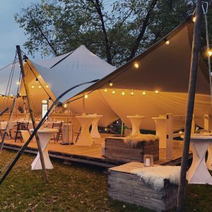 huur bolletjesverlichting transparant (per meter)